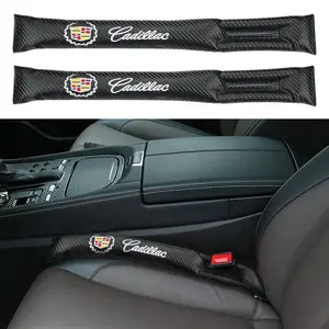 Cadillac Seat Gap Filler Pad in PU Leather, Waterproof Interior Car Decor Accessories for Cadillac Models Escalade Cts Ats Xts Ct4 Ct5 Xt5 Xt4 Xt6 Ct6 Sls Srx Bls Sts Dts Deville