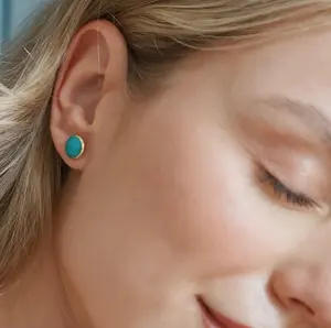 Dot Studs · Aqua · Medium