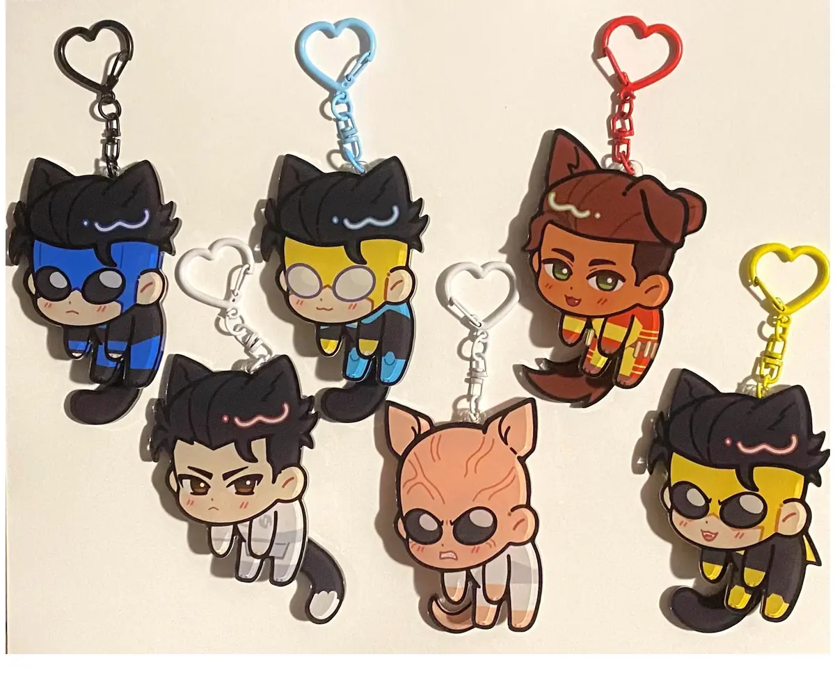 Invincible Wagging Tail Acrylic Keychains, Cute, Durable, And Perfect ...