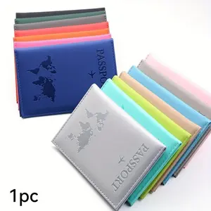 Passport Holder, 1 Count Multi-color Travel Document Holder, Simple Passport Wallet, Travel Accessories, Travel Essentials, Passport Case, Passport Cover, Passport Holder for Men & Women