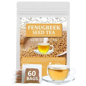 Premium 60 Fenugreek Tea Bags, Made with 100% Natural Fenugreek Methi Fenogreco Seeds, No Additives & Caffeine Free.