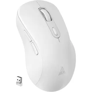 SM66 White Silent Dual Mode 2.4GHz  , Adjustable 4800 DPI,Rechargeable Computer   Office  for PC  Laptop, Desktop