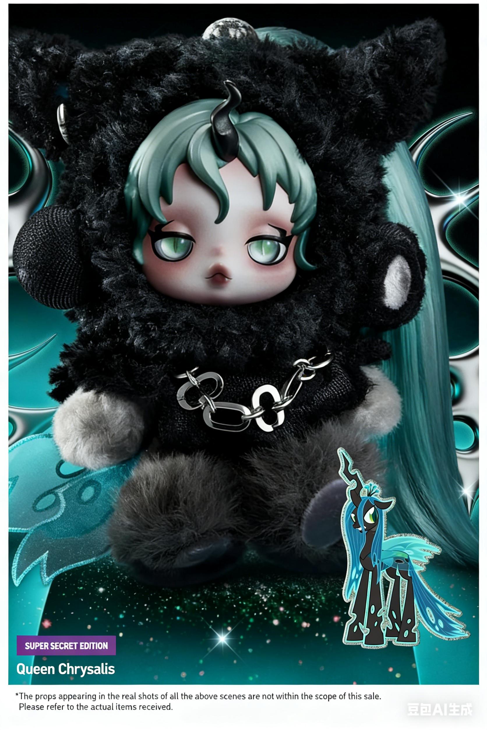 (Iris0414) POP MART SKULLPANDA x My Little Pony Series PlushDoll Pendant