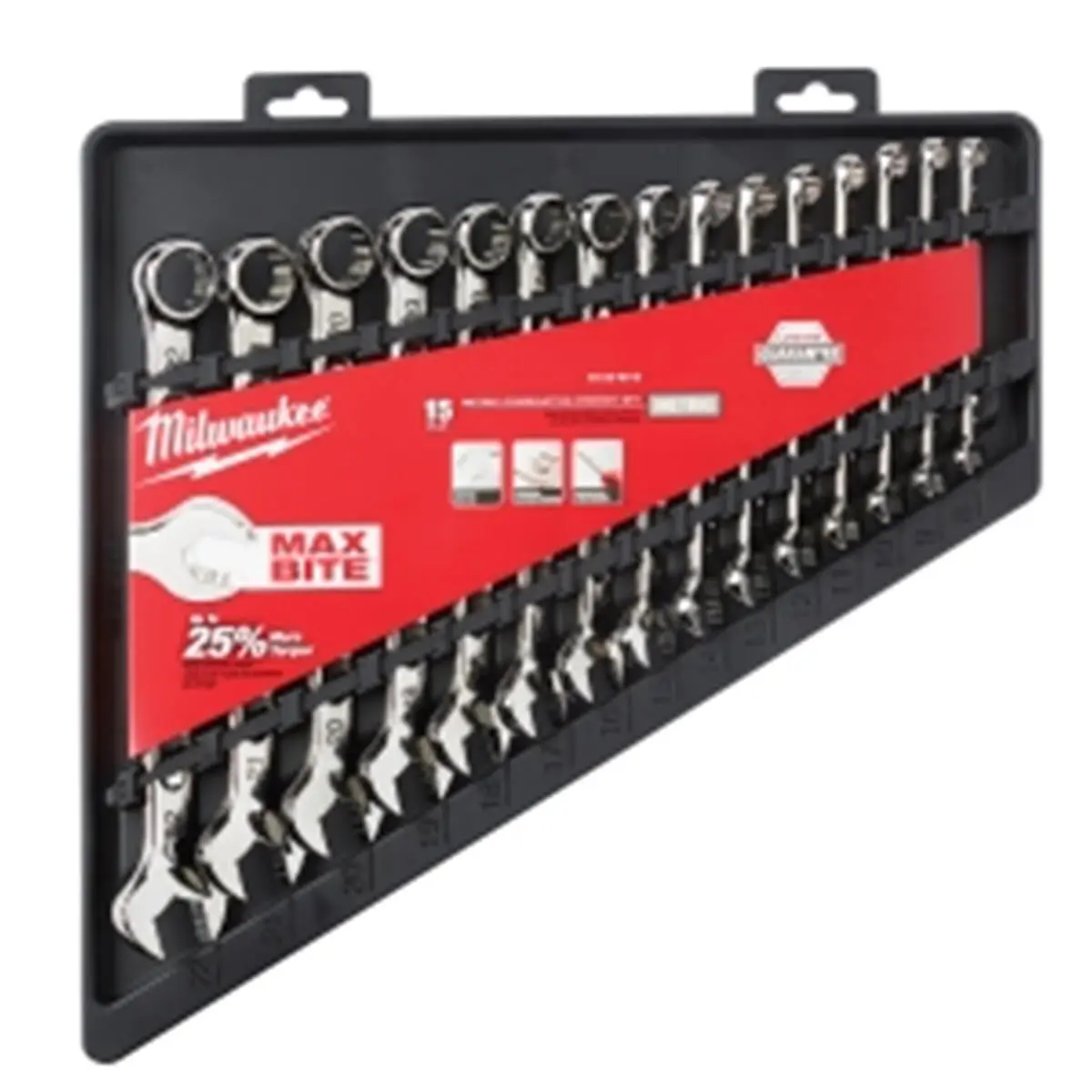 Milwaukee Electric Tools MLW48-22-9515 15-Piece Metric Combination Wrench Set, Handle-Equipped Hand Tool Kit, Handle-Equipped Tool Kits
