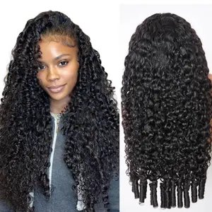 OQ HAIR Full Burmese Curly 13x6 Lace Frontal Glueless Wigs #4 Chocolate Brown Color 220% Density Water Wave Virgin Human Hair Wigs Pre Plucked Natural Hairline