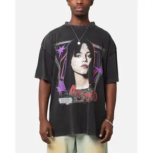 73Studio X Beetlejuice Astrid Vintage T-Shirt Black Acidwash
