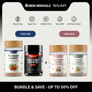 His & Hers Wellness Bundle - Snap Supplements - Prostate Health + Nitric Oxide Booster + Perimeno Health + Thyroid Health - Daily Wellness Support for Men & Women