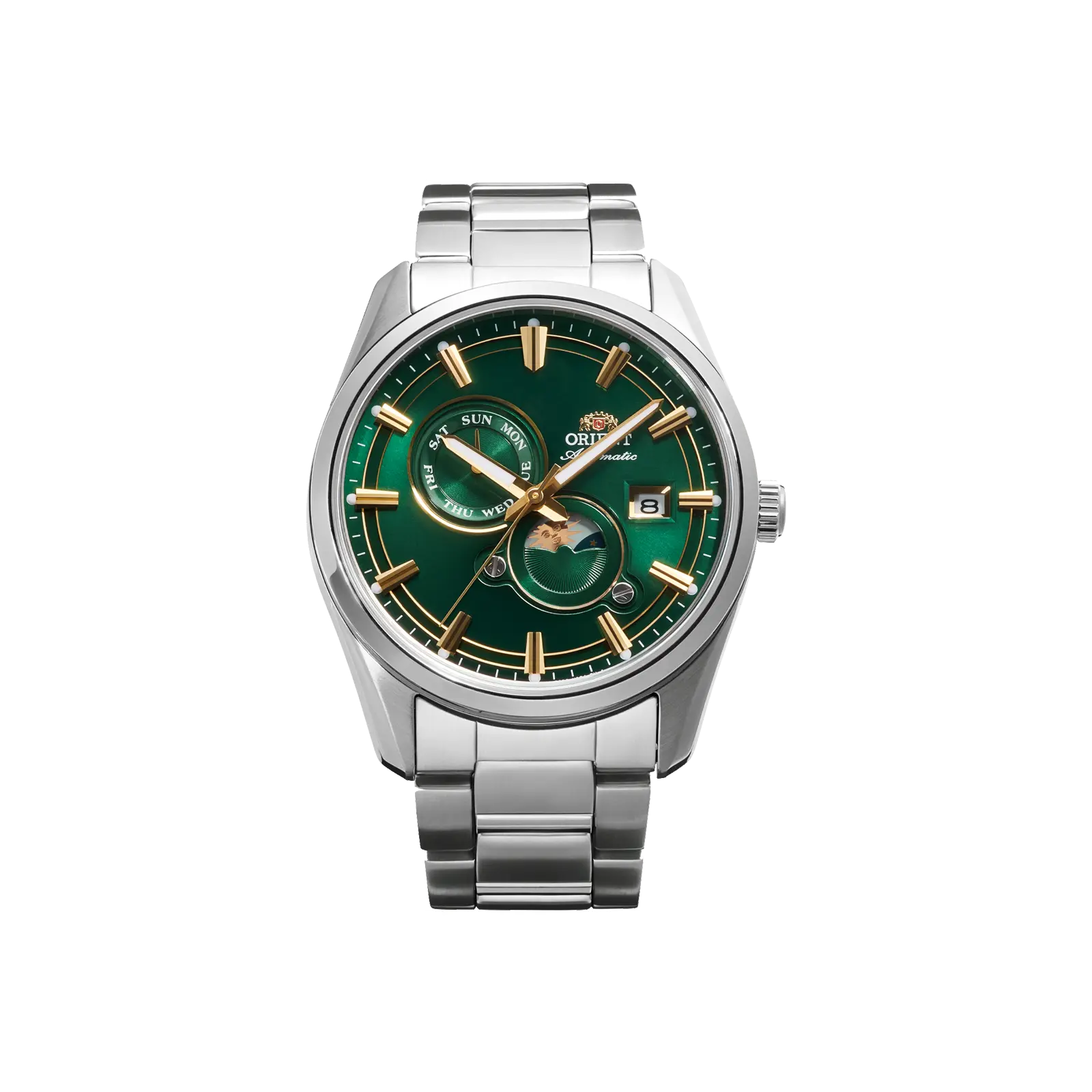 Orient Stretto Day & Night | Automatic / Hand-Winding | 41.5 mm Dress Watch | Sapphire Crystal | Green Dial, RA-AK0314E30B