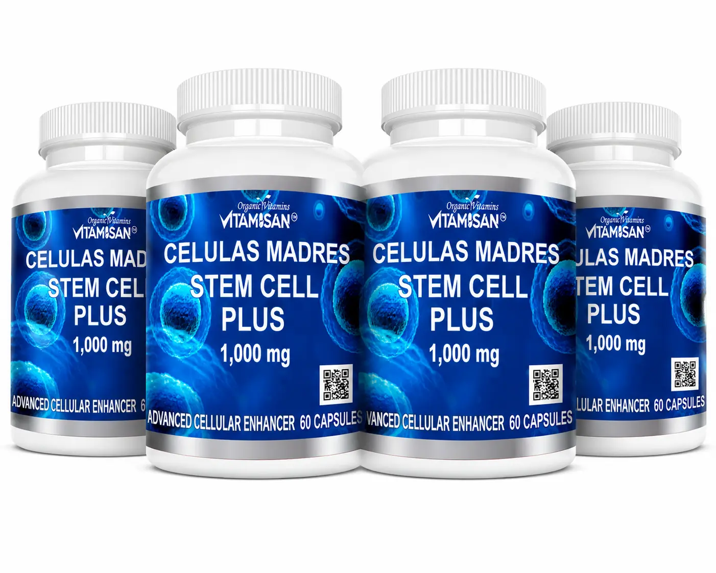 Celulas Madres 4 Botellas Vitamisan 1000mg 4 Pack 60 Capsules