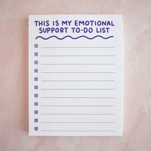 Emotional Support To Do List Notepad