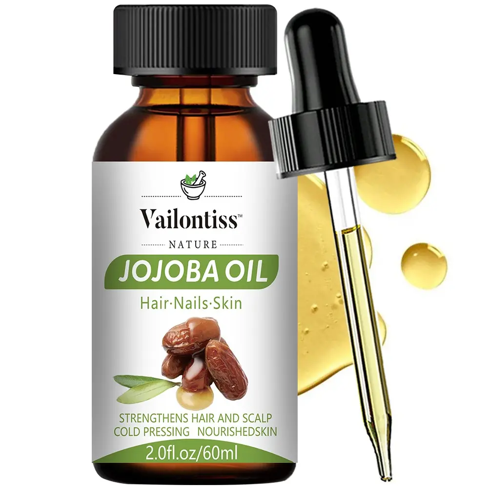 Jojoba Oil – 60ml, Carrier Oil, Body Oils, Lightweight, Hydrating Facial Moisturizing Oil, Moisturize, Nourishing, Suitable for Makeup Removal, Skincare, Body Care, Massage, Hydration & Multi-Purpose Care