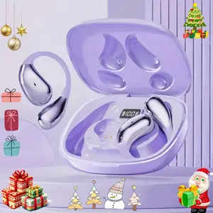 2025 New style True Wireless on-ear music headset sports comfortable hanging Earbuds video TWS HIFI bass ACC Stereo HD calling Earphones for Android for iPhone Cellphone gming Earpieces smart headphones for Christmas gift