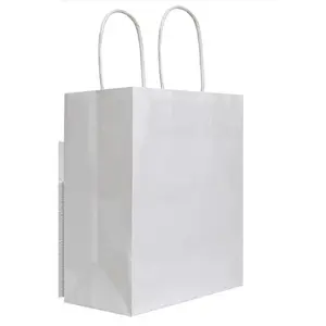 Medium Kraft Paper Bags with Handles(50-Pack).