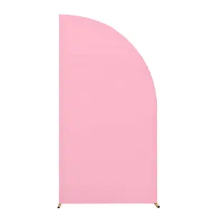 5FT Arch Backdrop Cover Spandex Fitted Half Moon Arch Covers Double-Sided Stretchy Backdrop Stand Cover for Wedding Birthday Party Baby Shower Decoration (Stand Not Included)