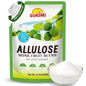 SUKIMI Allulose Sweetener with Monk Fruit, Zero Calorie 1:1 Sugar Substitute, No Erythritol, Keto Friendly, Plant-Based Natural Sweetener for Baking and Drinks, Gluten-free, No Artificial Additives