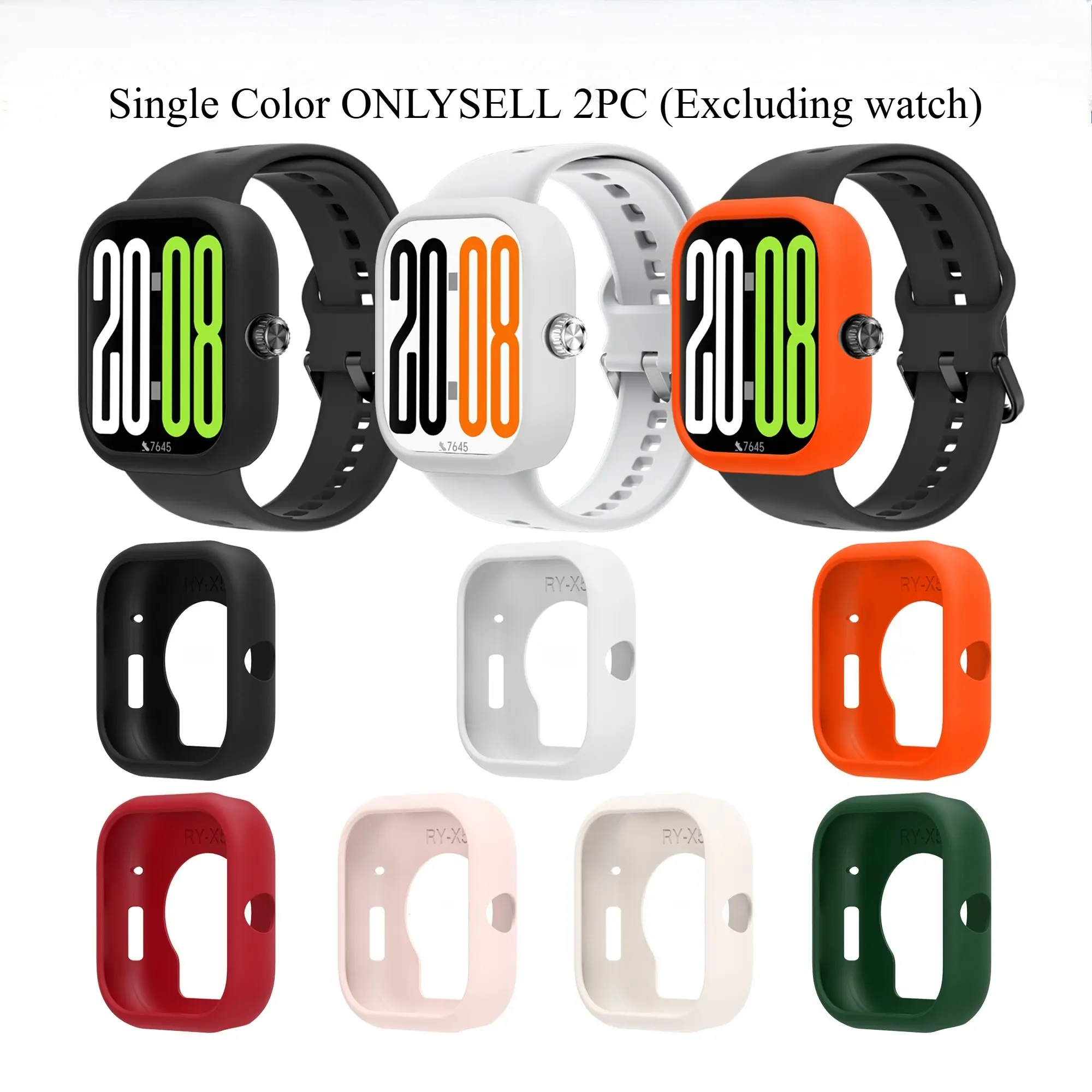 2Pcs Soft Silicone Wearable Protective Case Cover Shell For HONOR Watch X5 Smart Watch Smartwatch Accessories