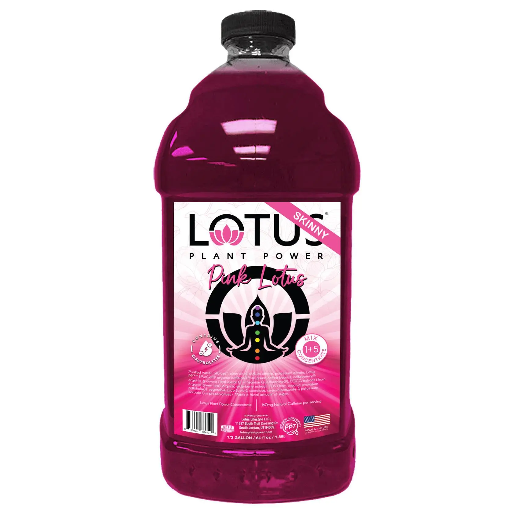 Pink Lotus Plant Power Zero Sugar Concentrate