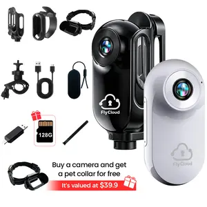 Flycloud A100  Mini Thumb Camera–1080P HD，128GB mini TF Card, Long Battery Life First-person view Complete Kit for Outdoor Sports Cycling Hiking Vlog Pet POV Daily Life Recording