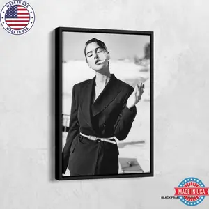 Monica Bellucci Smoking Print, Monica Bellucci Poster, Monica Bellucci Cigarette Canvas, Fashion Print, Black and White, Feminist Print
