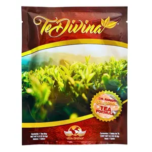 Vida Divina Té Divina Original Detox Natural Tea 1 Sachet Caffeine Free Herbal Beverage Drink 0.3 Oz for Digestive Health & Immune Support