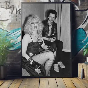 No Framed, Sid Vicious And Girlfriend Nancy Spungen poster-