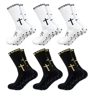 Cross Sock, Unisex Sports Anti-Slip Grip Socks with Rubber Dots for Yoga for Soccer Christian Gift for Sport Football Basketball Tennis Gym