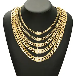 YC 14K Cuban  new anti-rust technology  Necklace Waterproof Fade-Proof Hypoallergenic 6-14mm,16-30inch Sizes Timeless Shine for Every Look  gift