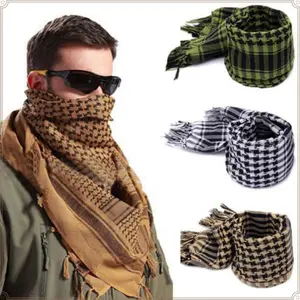 Shemagh Scarf Men Keffiyeh Scarf Arab Scarves Unisex Plaid Turban with Tassels for Men Women Winter Outdoor