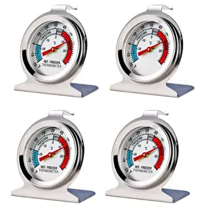 4 Pack Refrigerator Freezer Thermometer Large Dial Analog Thermometer