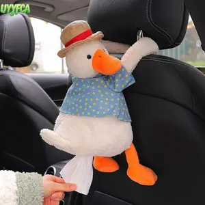 Cute Design Car Tissue Bag, Hanging Arm Design Cartoon Animal Tissue Dispenser, Soft Fluffy Easy Refill Tissue Box, Multiple Adorable Animal Styles, Fits Most Car Headrests, Ideal for Car Interior Decor, Home Bathroom for Car Owners Beach vacation