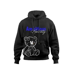 Black/Blue Satin Lined Hoodie