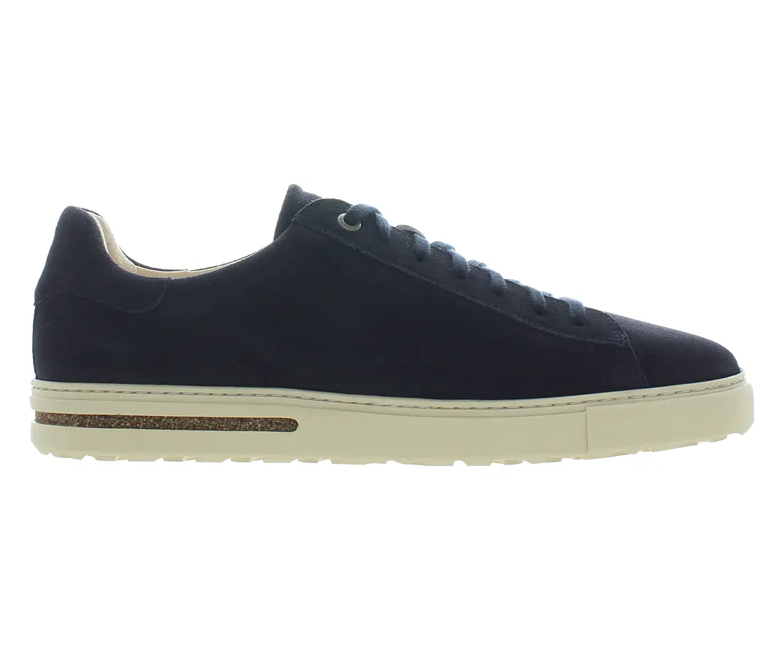 Birkenstock Bend Low Unisex Leather Walking Shoes - Unisex Fit Basic Casual Trainers, All Seasons Comfortable Low-Top Closed Footwear with Supportive Cork Footbed, Midnight