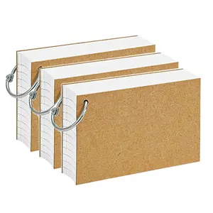 White Index Cards, 3x5inch Ring Binder Flashcards, Double-Sided Lined Sticky Notes, Striking Study Cards, Thick Sticky Notes, Suitable for Study, Learning, School, University