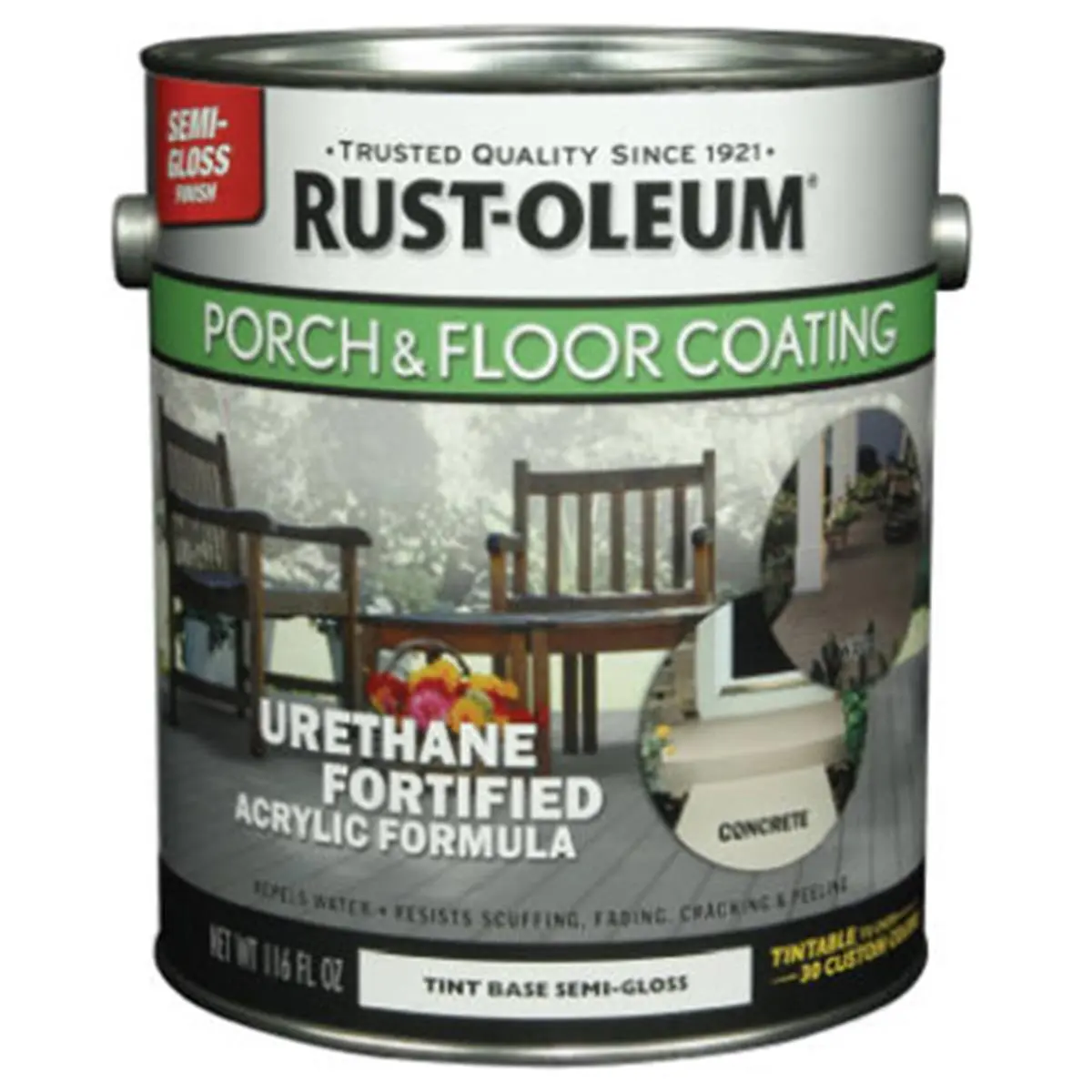 Rust-Oleum 262361 Gallon Tint Base- Semi-Gloss Porch Paint