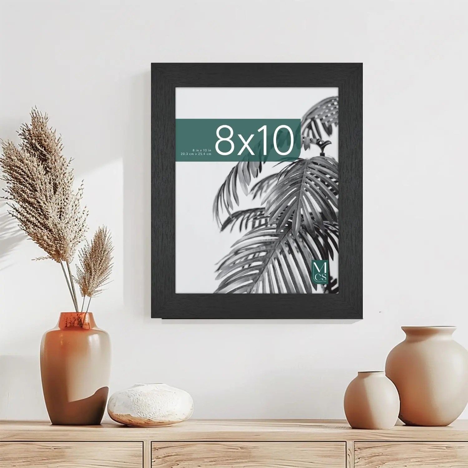 BARLEY ONE Click Shop Chat, Send Photo, 10x8 Inch (25x20cm) Black Wall & Tabletop Picture Frame, Custom Photo Frame for Desktop & Wall Display, Personalized Family Photo Gift for Mom, Dad, Grandma, Home Office Bedroom Decor