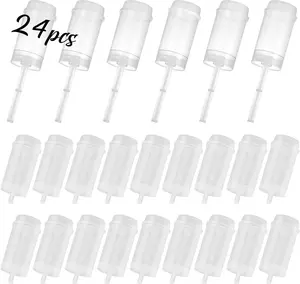 24 Pack Cake Push Pop Containers with Lids, Muti-purpose Push Pop Cake Containers, Reusable Plastic Cake Push-up Pop Shooter for Cupcake, Confetti, Homemade Ice Cream,Desserts