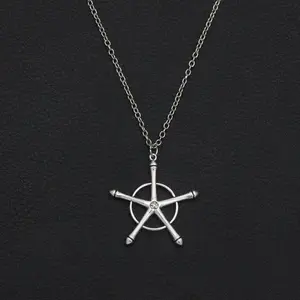 Anime Bleach Necklace Quincy Ishida Uryuu Ginrei Gojiaku Amulet Metal Pendant Necklace Cosplay Party Jewelry Gift