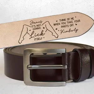 Personalized Husband Leather Belt, Custom Engraved Men’s Belt with Hidden Message, Romantic Valentine or Wedding Anniversary Gift for Boyfriend, Thoughtful Keepsake for Him"
