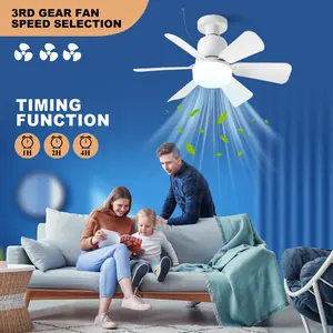 20.5-inch fan light with remote control, three color dimming modes, suitable for bedroom/kitchen/dining room/study/garage