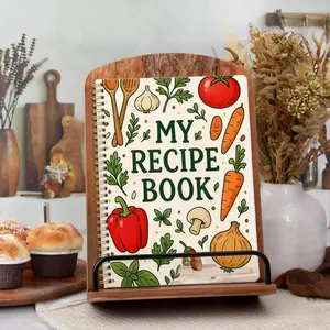 Kitchen-Themed Spiral Notebook, A4 Size, Track 100 Recipes, Spacious Recipe Journal, Elegant Blank Pages, Ideal for Beginners Cooking, Spiral Bound Notepad