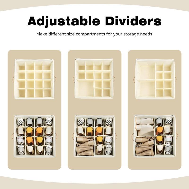 Heavy-Duty Stackable Shoe Organizer Shelf with Adjustable Dividers, Freestanding High-Storage Rack, Dustproof Waterproof Design — Ideal for Closet, Entryway, Bedroom; Fits Sneakers, Heels, Boots