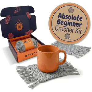 Level 1 Absolute Beginner Crochet Kit for Adults - Learn to Crochet with Expert Video Tutorials - Perfect DIY Gift