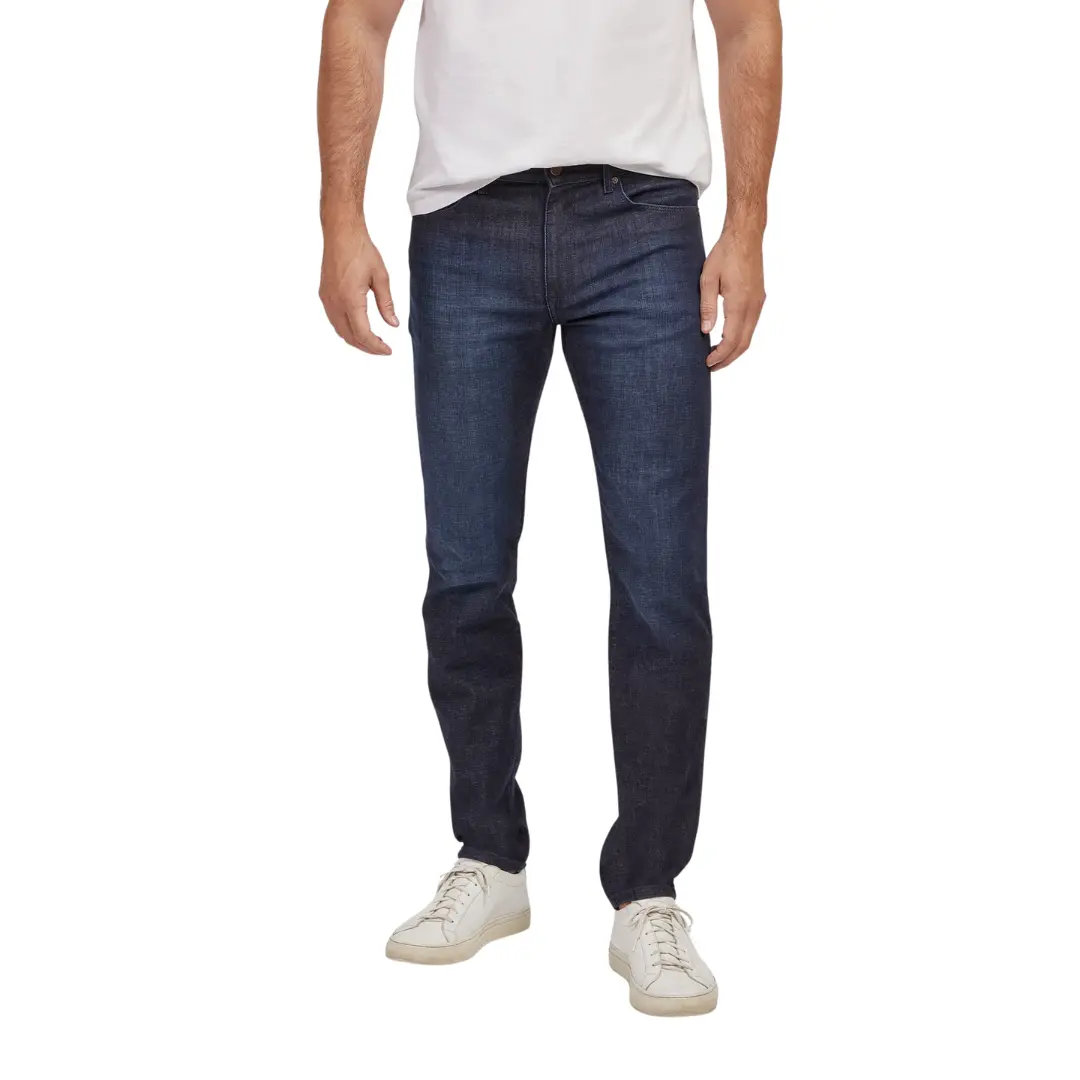 Mott & Bow Comfort Stretch Men's Jeans | Anti Flat Butt Technology | Mid-Rise Slim and Straight Jeans with Zipper Fly | Ultra Soft Comfortable Everyday Denim Pants for Men