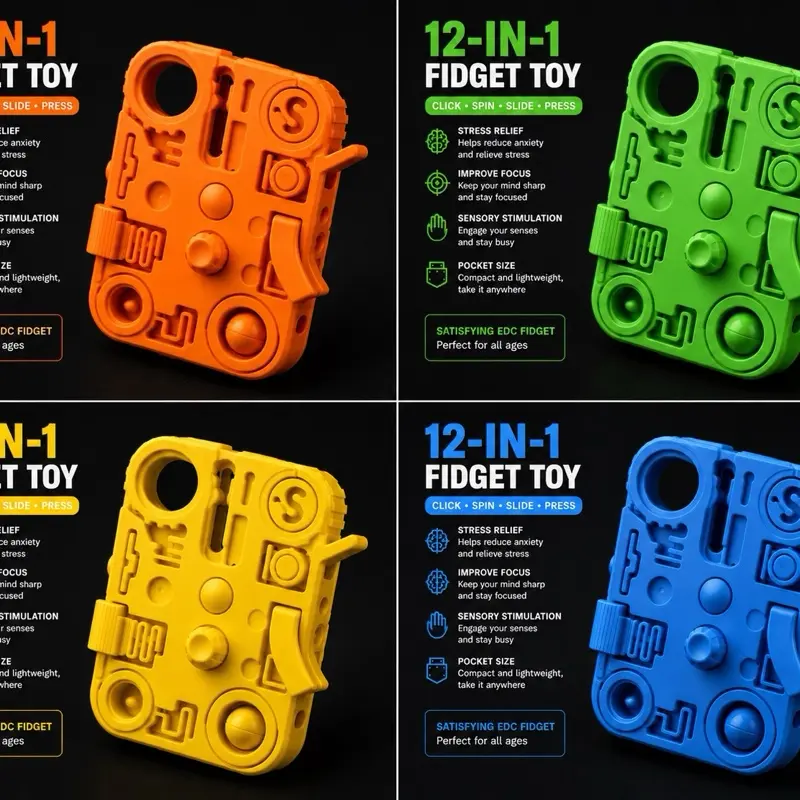 Clicker - Colorful Design with Unique Patterns and Text