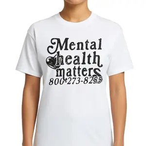 Mental Health Matters Graphic T-Shirt, Trendy Inspirational Brain Health Tee, Mindful Awareness Empowerment Apparel, Positive Quote Summer Fashion Top, Viral Mental Health Advocate Streetwear