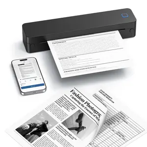 Portable Printer Wireless for Travel, D830 Bluetooth Thermal Printer Support for 8.5"x11" US Letter, AI Printer, Inkless Printer Compatible with iOS, Android, Laptop for Office, Car and Home