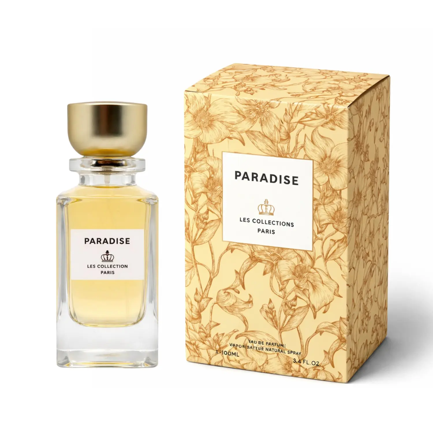 Paradise Perfume, Jean Rish, Eau De Parfum (3.4 Fl Oz / 100ml) with Almond-Tonka Bean-Peony, Long Lasting and Luxury Fragrance, Made in USA