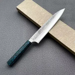 Tonggang Carbon Fiber Resin Handle 9" Chef Knife W61F Knife Blade Professional Damascus Knives