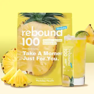 Rebound 100 Electrolyte Powder Packets for Hydration – Sugar Free Electrolytes Drink Mix with Lutein for Eye Support, Instant Hydration & Daily Recovery – Rebound 100 Clean Hydration Powder Sticks with Magnesium and Potassium V1, 20 Sticks