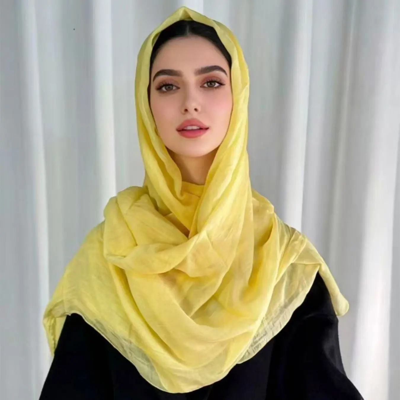 Pure Cotton Linen Headscarf/wrap, Bohemian Style, Windproof Sun Protection Shawl, Versatile Fashion Accessory for Women